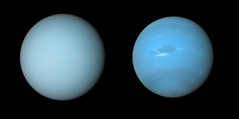 Uranus and Neptune, ice giants where scientists believe diamond rain falls below the surface