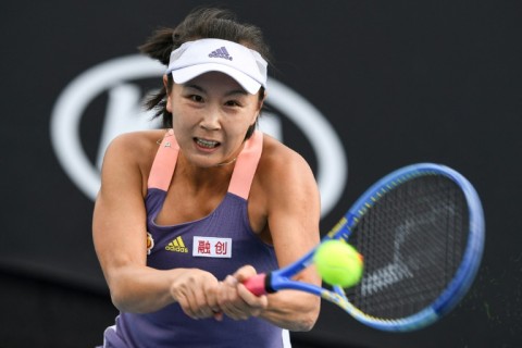 Chinese player Peng Shuai in action