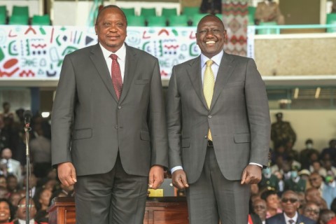 Uhuru Kenyatta had only publicly congratulated Ruto on the eve of his successor's swearing in 