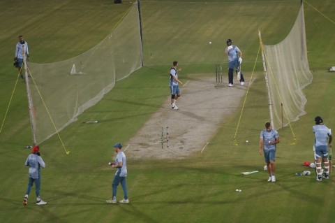 England's players have been acclimatising to Pakistan conditions with net sessions at the stadium in Karachi