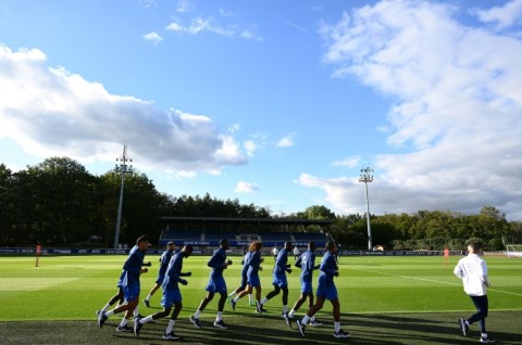 France players training at their Clairefontaine base this week