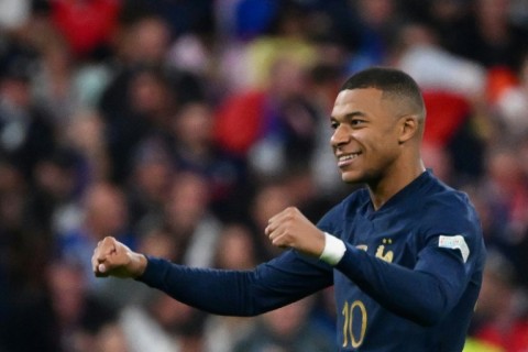Kylian Mbappe scored France's opening goal in their win against Austria