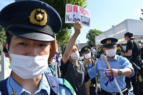 The state funeral has proved controversial, with more than half Japanese polled saying they oppose it