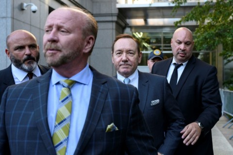 US actor Kevin Spacey leaves the United States District Court for the Southern District of New York on October 6, 2022