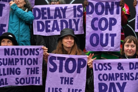 Members of Scientist Rebellion at a demonstration in Glasgow last year