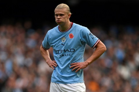 Erling Haaland drew a blank in Manchester City's 2-1 defeat to Brentford