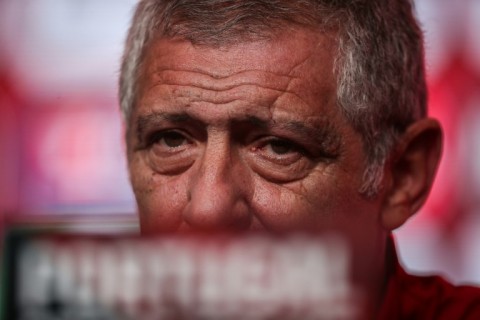 Portugal's coach Fernando Santos attends a press conference ahead of the Nigeria friendly