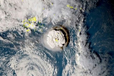 The eruption of the Hunga Tonga-Hunga Ha'apai volcano was so intense it reached beyond the Earth's stratosphere, into the mesosphere