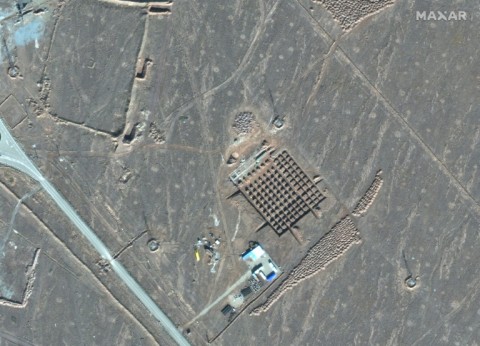Iran's Fordow Fuel Enrichment Plant, northeast of the city of Qom, seen in a satellite image provided by Maxar Technologies and taken on December 11, 2020