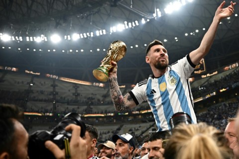 Final fantasy: Lionel Messi holds the World Cup after Argentina's victory over France in the final in Qatar