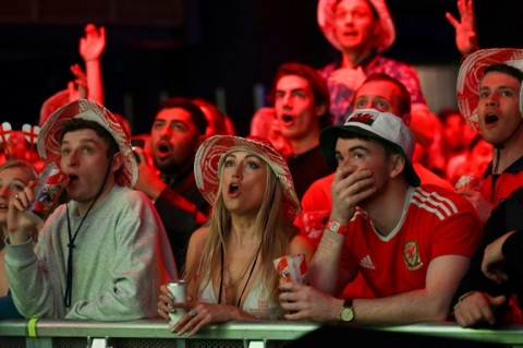 Welsh fans needed a drink after their World Cup exit