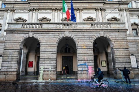 The famed La Scala opera house in Milan was to kick off the new season on Wednesday with a gala and performance of 'Boris Godunov.'