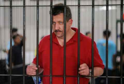 Russian arms dealer Viktor Bout at a detention center in Thailand in March 2008