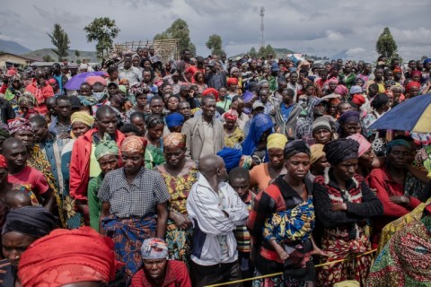 Tens of thousands of people who fled clashes between the M23 and the Congolese army are now camped along the roadside in makeshift tents on the outskirts of Goma