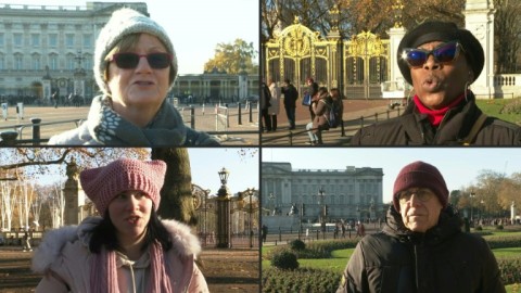 The documentary prompted reaction from tourists outside Buckingham Palace