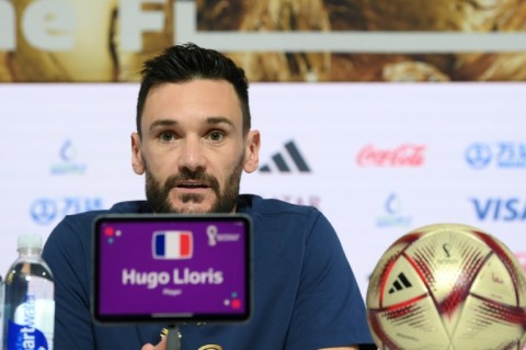 France goalkeeper Hugo Lloris speaking at a press conference in Doha on Saturday ahead of the World Cup final