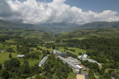 The boarding school is built on a 100-acre estate in the Champagne Valley near the border with Lesotho