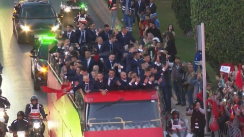 Morocco celebrate World Cup performance with fans in Rabat
