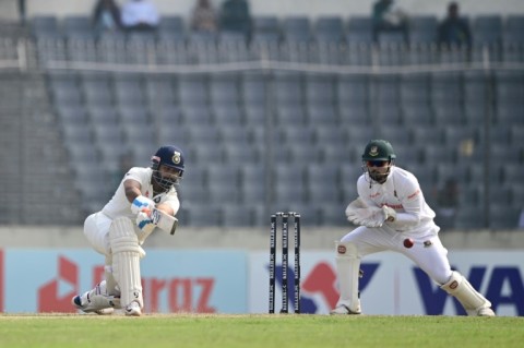 Rishabh Pant's aggressive innings put India back on  track in the second Test against Bangladesh