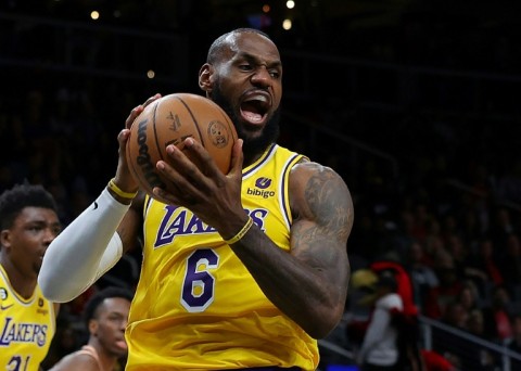 Four-time NBA Most Valuable Player LeBron James of the Los Angeles Lakers celebrated his 38th birthday with a 47-point effort in a Lakers victory in Atlanta