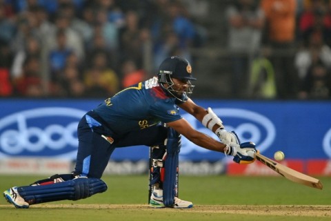 Skipper Dasun Shanaka smashed an unbeaten 56 off 22 balls to fire Sri Lanka to 206-6 against India