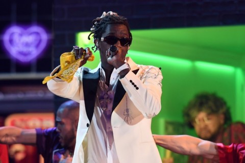 Rapper Young Thug performs during the 61st Annual Grammy Awards on February 10, 2019, in Los Angeles