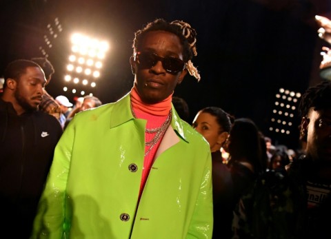 Georgia prosecutors allege that chart-topper Young Thug, seen here at a New York fashion show in December 2018, leads a criminal street gang