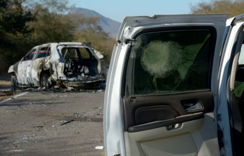 These cars were damaged, and several soldiers and suspects killed or wounded, in the operation to arrest Ovidio Guzman, a son of notorious drug kingpin Joaquin 'El Chapo' Guzman, in Culiacan, Sinaloa state, Mexico, on January 7, 2023