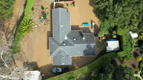 Well-heeled Montecito has been hit with heavy rain that has sparked fears of landslides