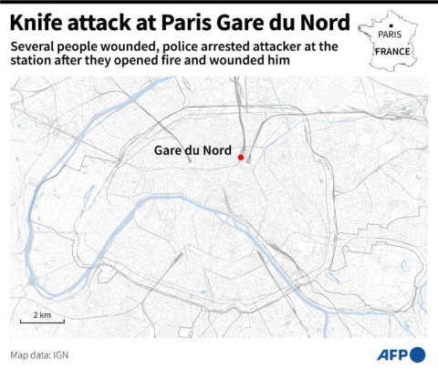 Stabbing attack at Paris Gare du Nord
