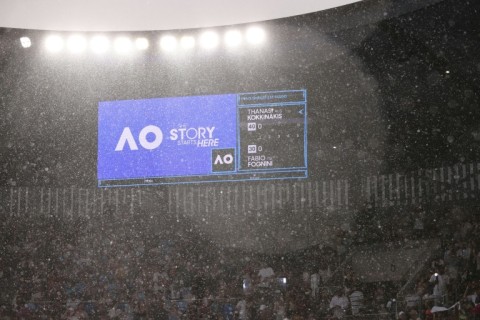 Rain has caused a backlog of matches at the Australian Open