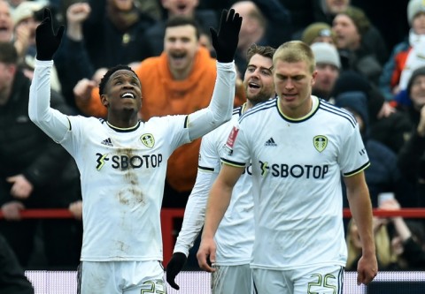 Luis Sinisterra (left) scored in Leeds' 3-1 win over Accrington