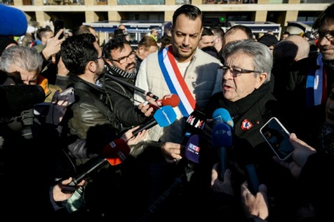 Opposition politicians, including Jean-Luc Melenchon, joined the action
