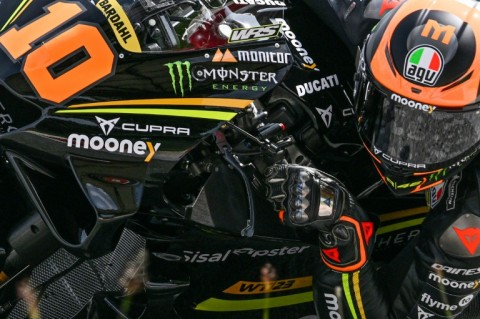 Italian rider Luca Marini takes a corner during the last day of the pre-season MotoGP winter test at the Sepang International Circuit in Malaysia