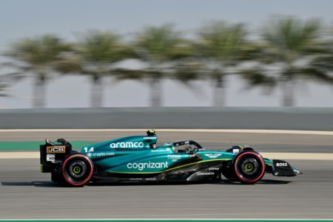 Aston Martin driver Fernando Alonso produced another fine performance in the practice session for the Bahrain Grand Prix