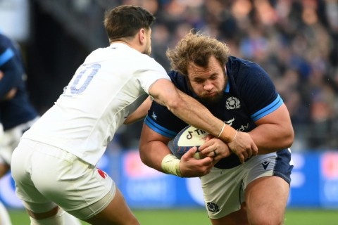 Scotland prop Pierre Schoeman (right) in action against France in the 2023 Six Nations