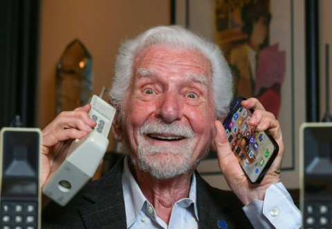 Martin Cooper, 94, keeps up with the latest smartphones, and always give new models a thorough roadtest