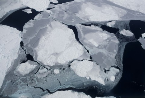 Global warming due to human-caused carbon emissions is reducing ice