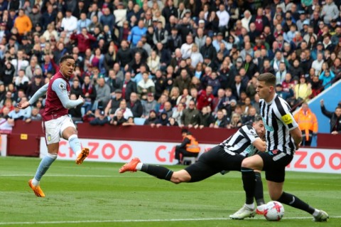 Jacob Ramsey (left) fired Aston Villa in front over Newcastle