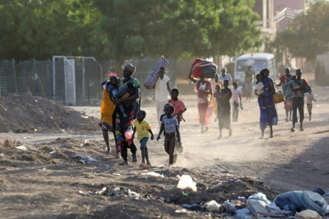The UN refugee agency said the majority of those fleeing Sudan were women and children 