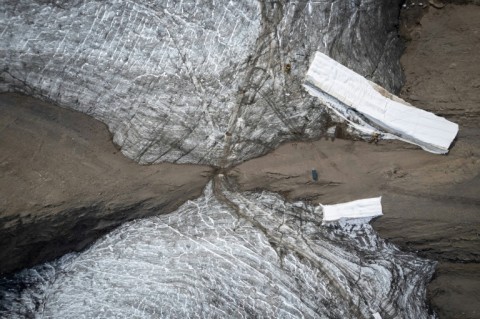 In the European Alps, glaciers melted to a record degree last year
