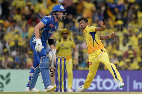 King of sling: Matheesha Pathirana bowls during Saturday's IPL match between Chennai Super Kings and Mumbai Indians 