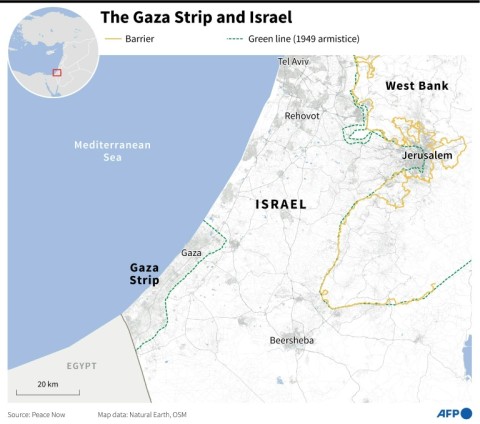 The Gaza Strip, Israel and the West Bank