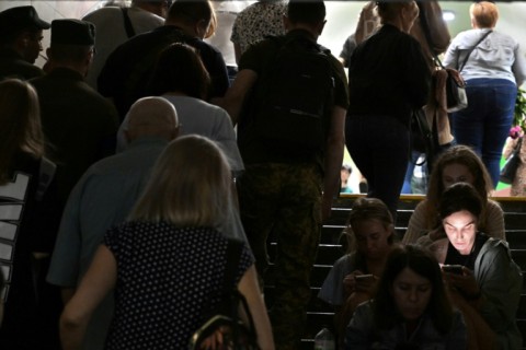 Many residents have become used to ignoring air raid sirens but the heavy barrage prompted a panicked reaction