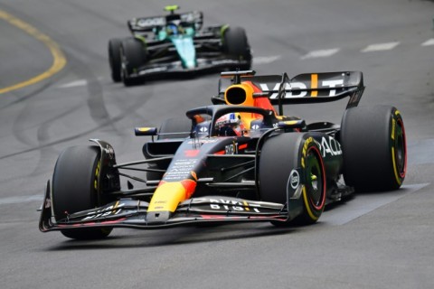 Waiting game: Fernando Alonso said he is prepared to follow Max Verstappen's Red Bull and watch for a  chance 