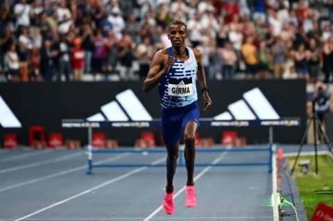 Lamecha Girma of Ethiopia broke the men's 3,000m steeplechase record that had stood since 2004