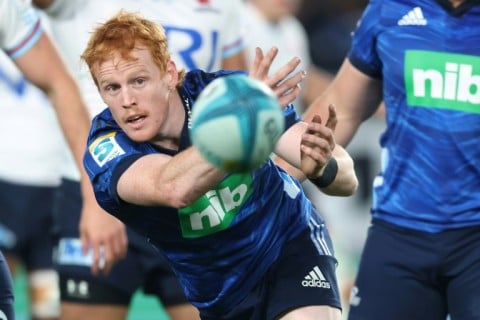 Finlay Christie scored the Auckland Blues' first try in the win over the New South Wales Waratahs