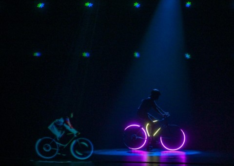 Dancers perform on stage during the opening ceremony of the Olympic Esports Week in Singapore 