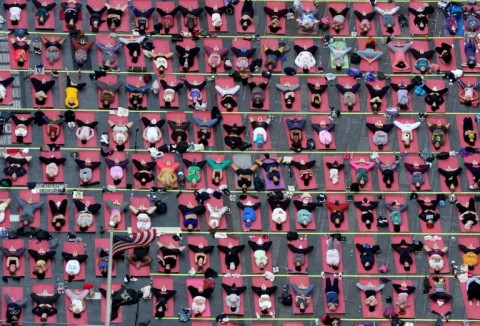 The Summer Solstice Yoga event in New York attracts thousands of devotees