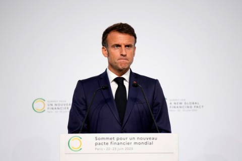 Macron said backing from China, the United States and other European nations was still needed 